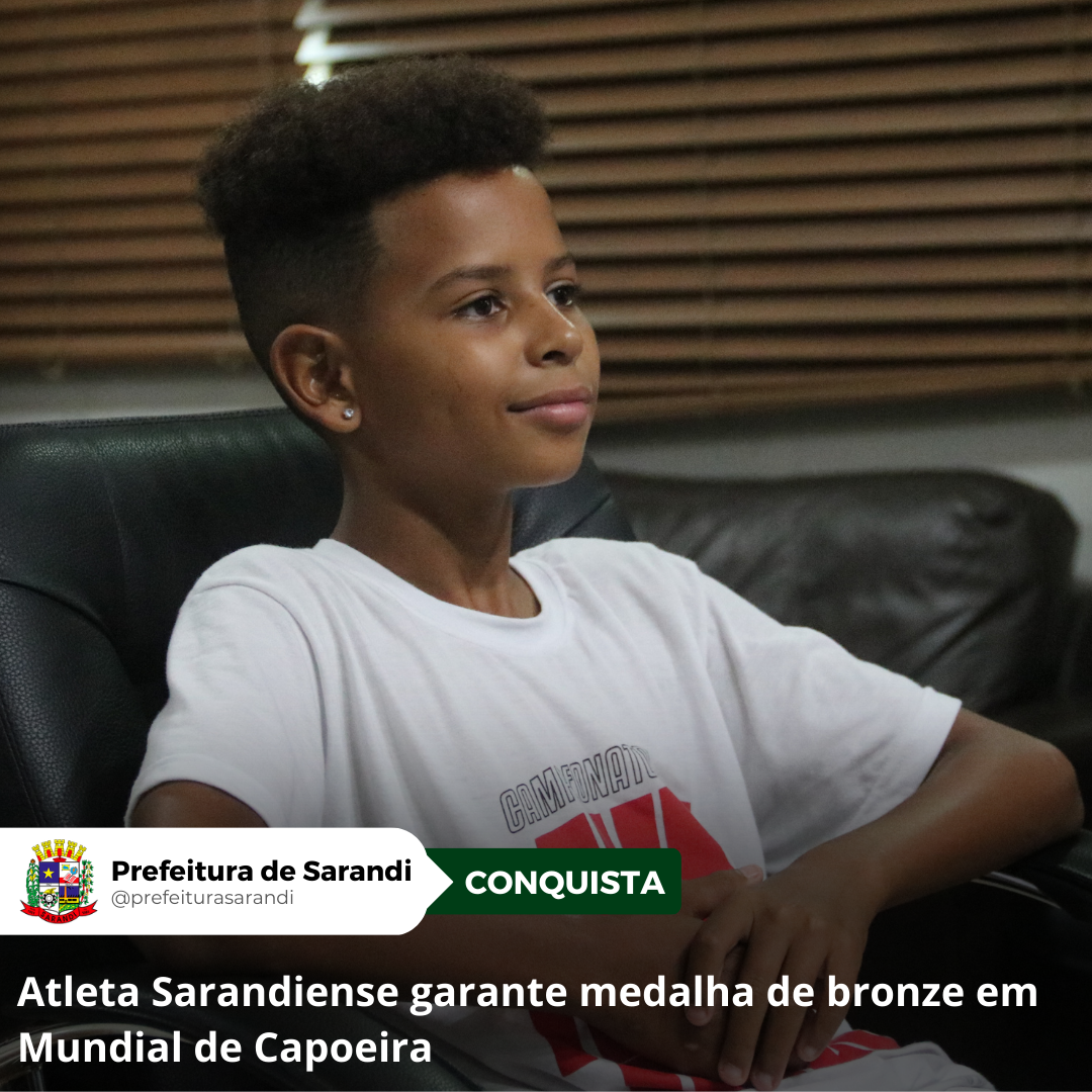 Atleta Sarandiense garante medalha de bronze em Mundial de Capoeira